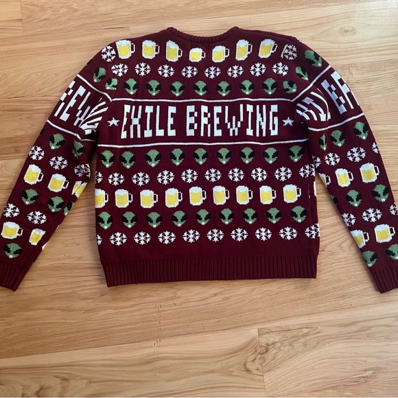 ROODY ORIGINALS HOLIDAY ALIENS BEER MUG CHRISTMAS SWEATER SIZE M - Picture 4 of 11